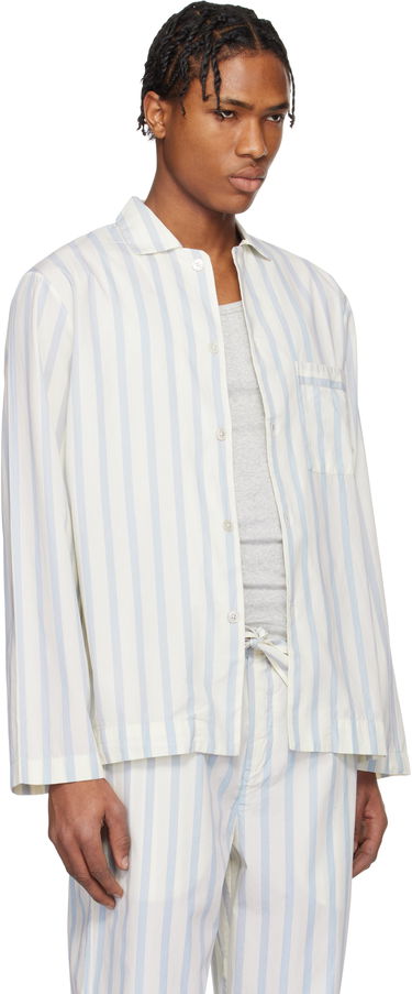 Pyžamo TEKLA Tekla Poplin Striped Pajama Shirt Modrá | SWT-NS, 1
