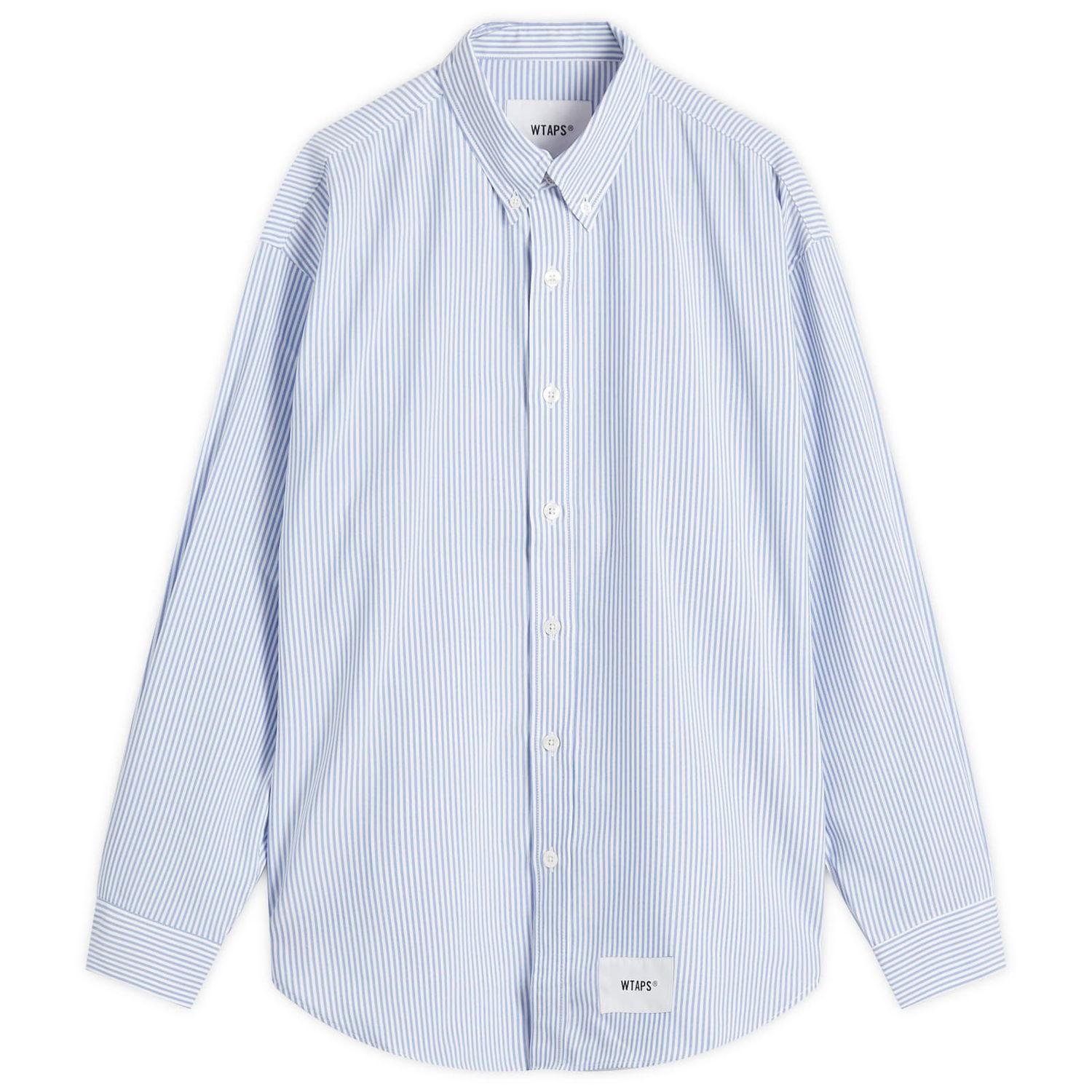 Košeľa WTAPS Shirt Stripe Long Sleeve Modrá | 242CWDT-SHM01-BLU, 0