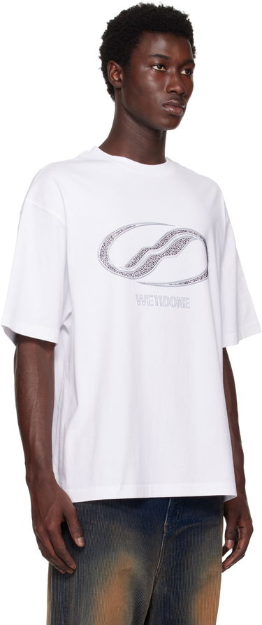 Tričko We11done We11done Rhinestoned Se11done Logo T-Shirt Biela | WD-TT2-25-738-U-WH, 1