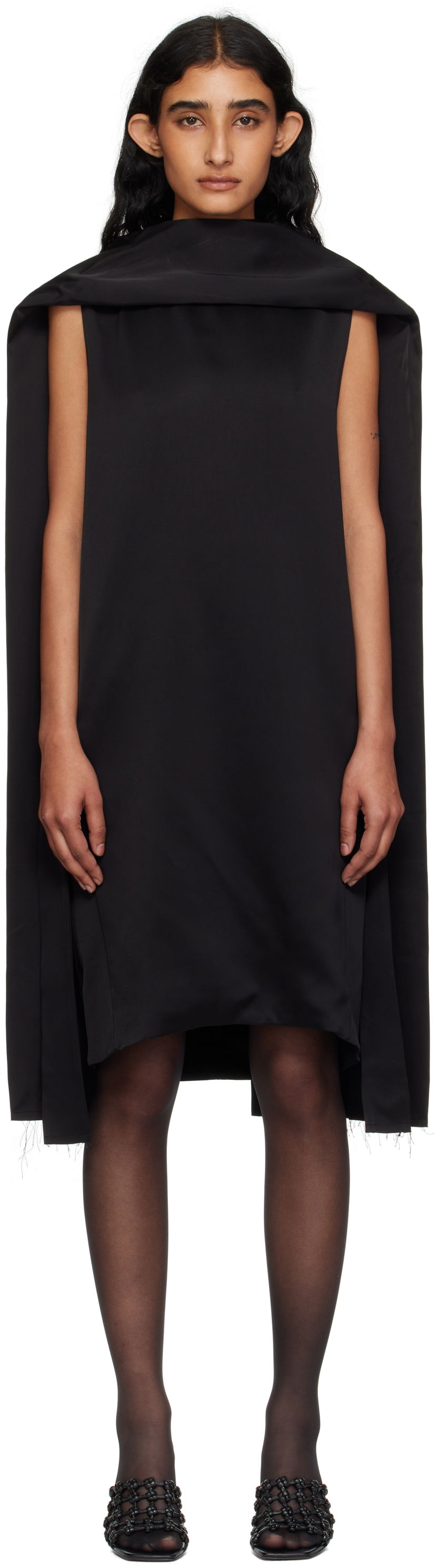 Šaty TOTEME Cocoon Scarf Minidress Čierna | 253-WRD0198-FB0382
