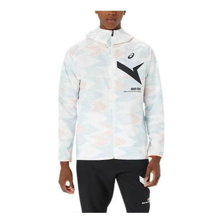 Vetrovka Asics Stretch Graphic Hoodie Biela | 2031E532-100, 0