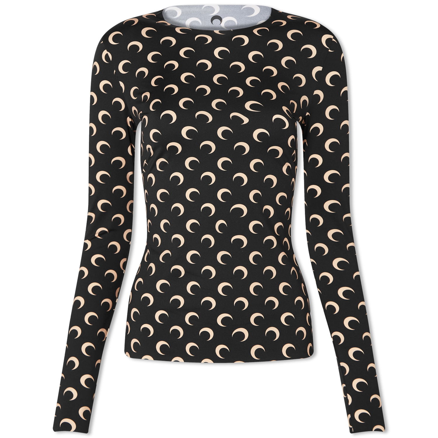 Tričko Marine Serre Regenerated Moon Jersey Second Skin Top Čierna | WTO068-IT99, 0