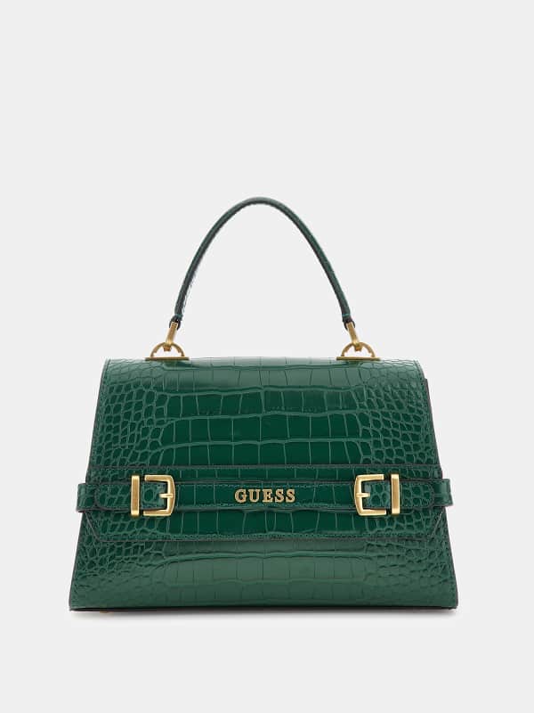 Kabelka GUESS Sestri Croc Print Handbag Zelené | HWCX8985200, 0