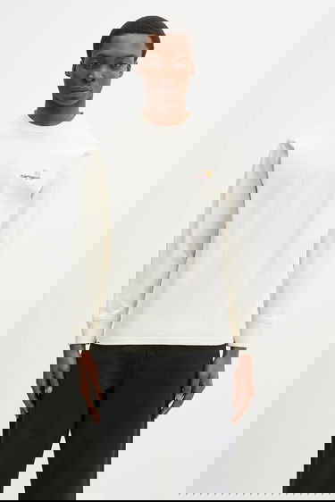 Tričko Carhartt WIP Long-Sleeve American Script T-Shirt Béžová | I029955.05XX, 0