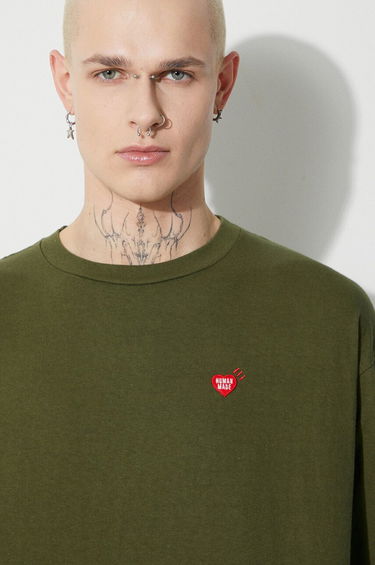 Tričko Human Made Graphic Long Sleeve T-Shirt Zelené | HM26CS004, 4