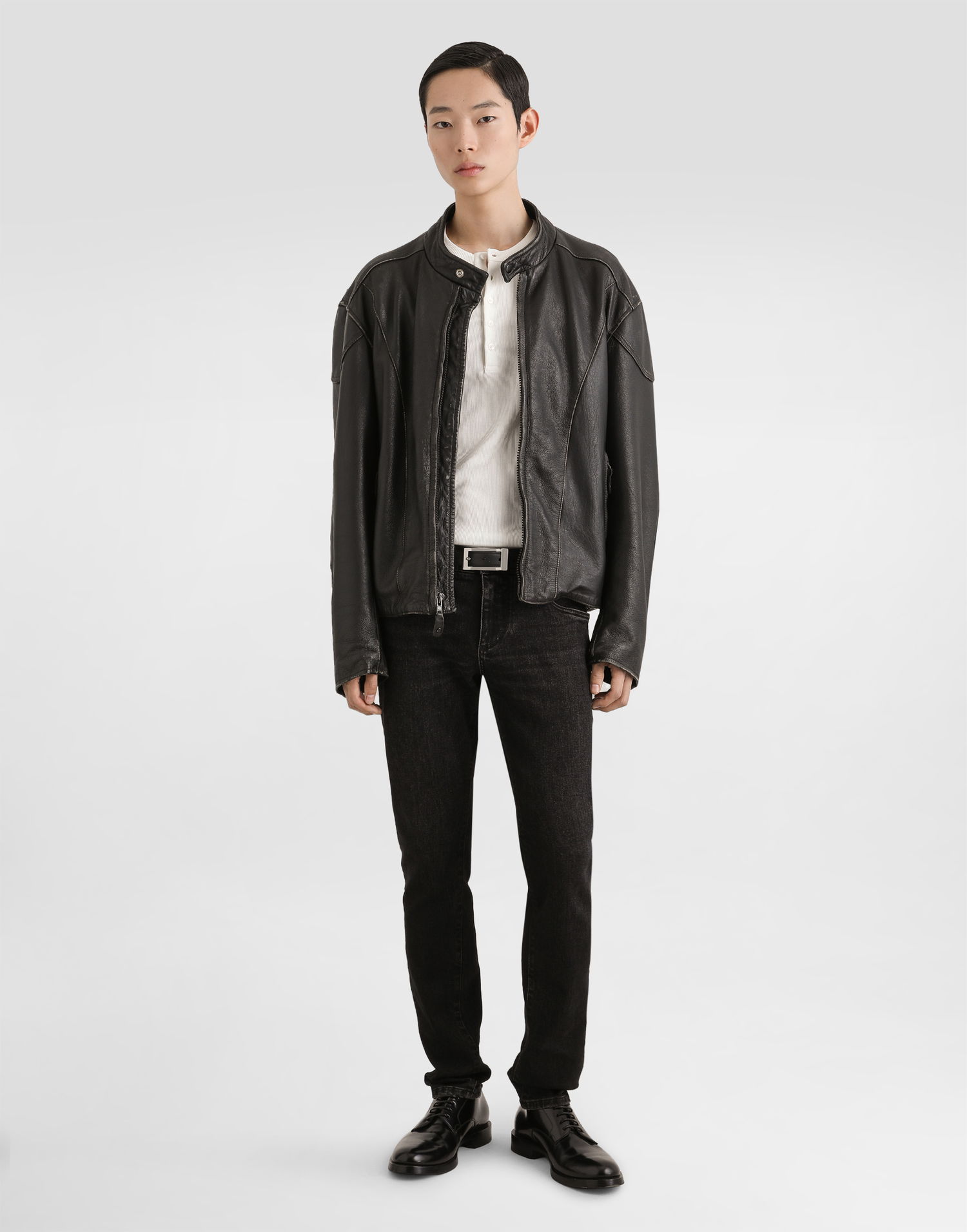 Tričko Dolce & Gabbana Ribbed Serafino Cotton T-shirt Biela | G8QX6TG7P0DW0001, 1