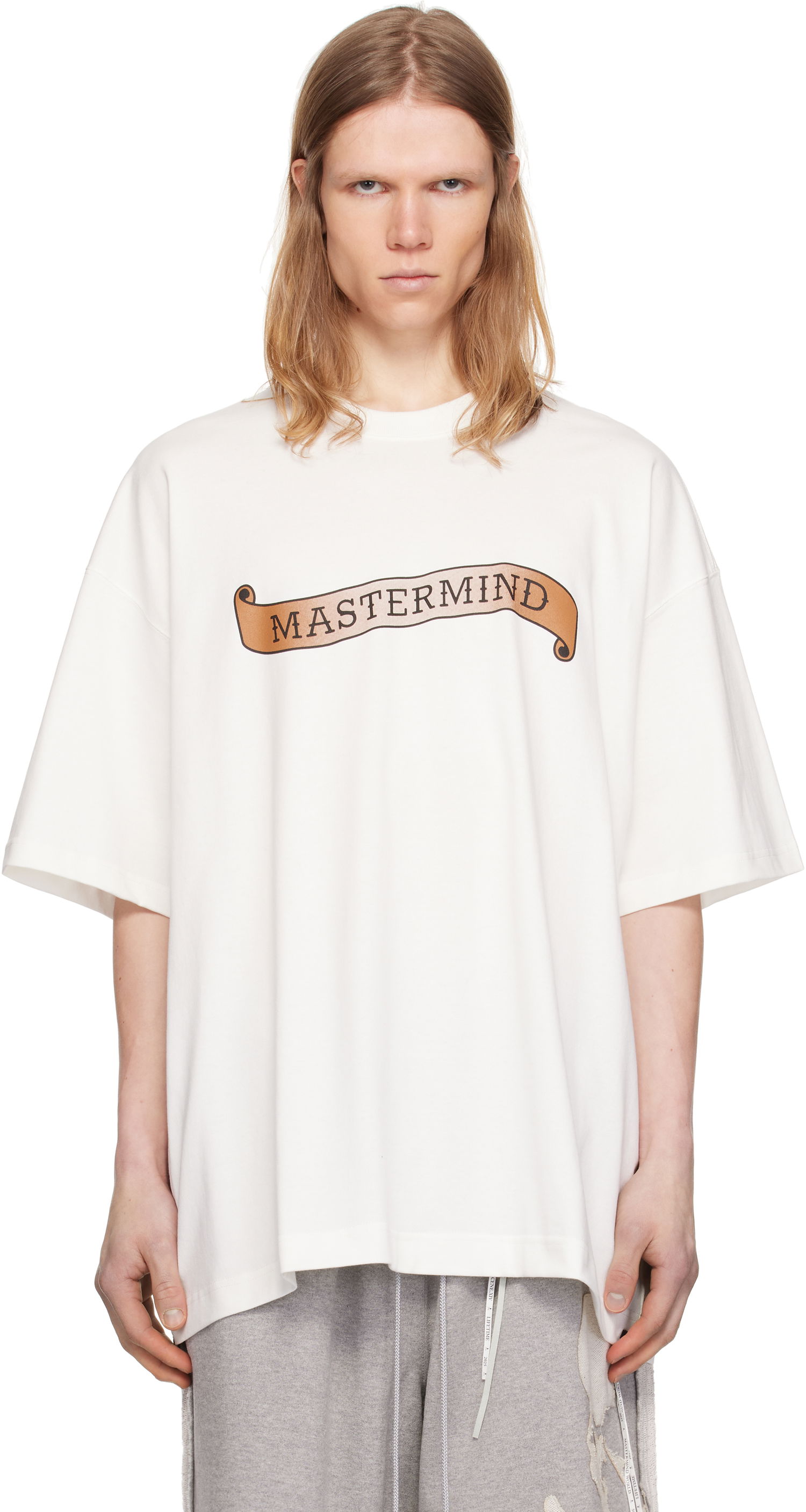 Tričko Mastermind WORLD Mastermind World Oversized Skull Tattoo T-Shirt Biela | MW25S14-TS050-022, 0