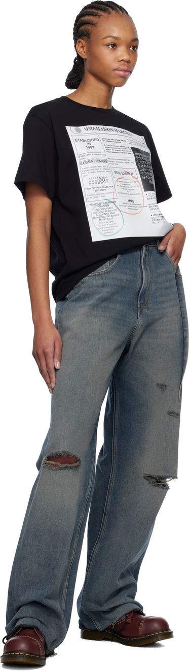 Tričko Maison Margiela MM6 Maison Margiela Newspaper Print T-Shirt Čierna | S52GC0337 S24312, 3
