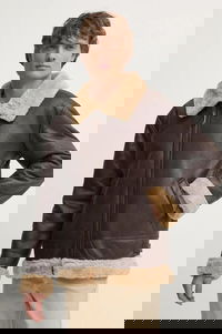 Alpha Industries B3 FL Faux Leather Bomber Jacket