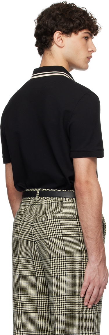Polo tričko Valentino Cotton Piqué Polo with Patch Čierna | 6V3MH01KAQK, 2