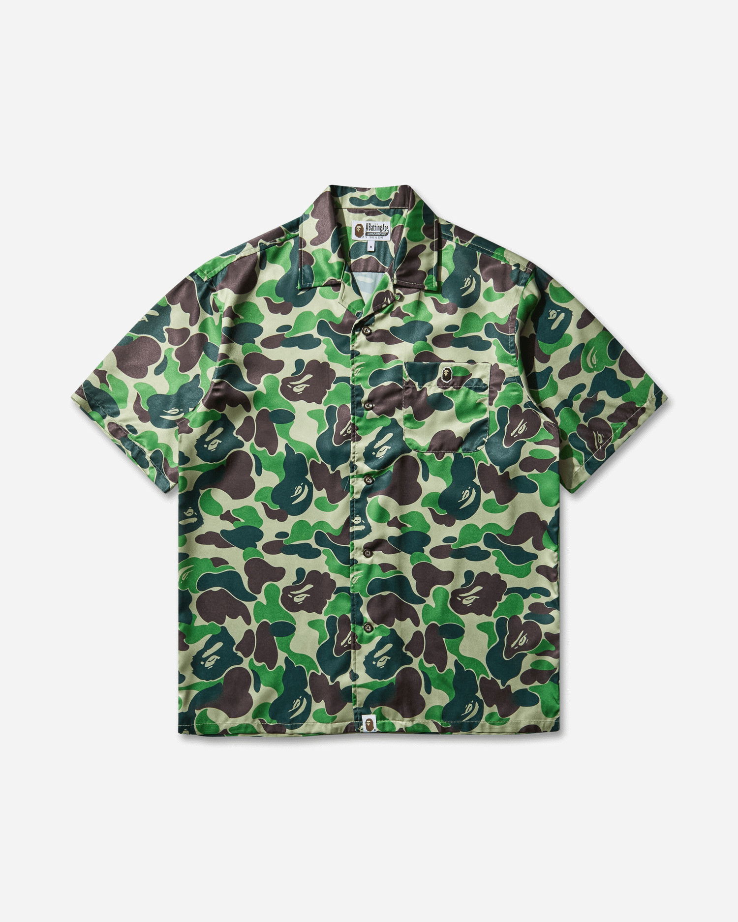Košeľa BAPE ABC Camo Open Collar Shirt Zelené | 1L30132007 GREEN, 1