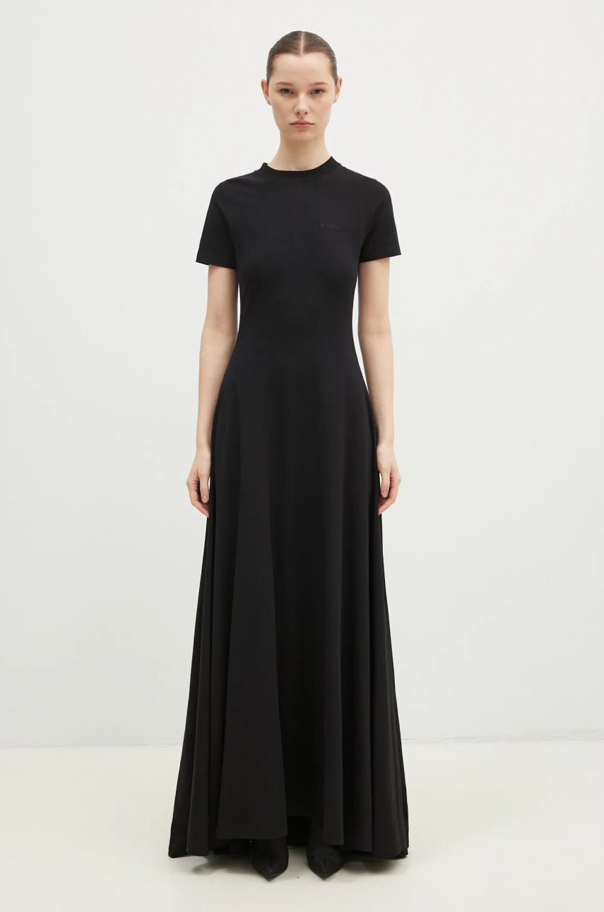 Šaty VETEMENTS VETEMENTS Embroidered Logo Maxi Dress Čierna | WA66DR710B, 0