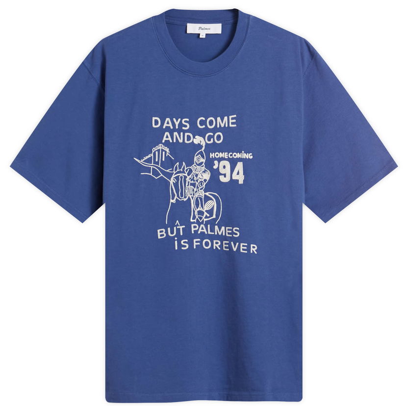 Tričko Palmes Palmes Forever Graphic T-Shirt, Size Small Modrá | P10-0056-677