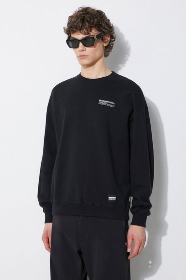 Sveter Neighborhood NEIGHBORHOOD Plain Crewneck Sweatshirt Čierna | 241FPNH.CSM01, 3