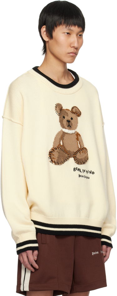 Sveter Palm Angels Palm Angels 'Bear in Mind' Knit Sweater Béžová | PMHE007S25KNI0010360, 1
