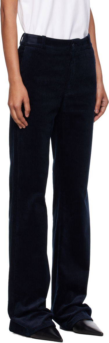 Nohavice A.P.C. A.P.C. Rosemary Corduroy Flare Trousers Navy | COHBB-F08502, 1