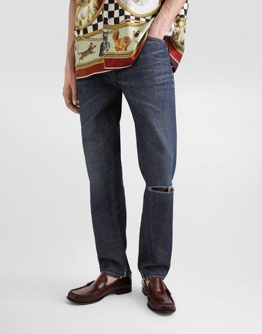 Džínsy Dolce & Gabbana Dolce & Gabbana Loose-Fit Jeans with Distressing Modrá | GYJDADG8MG6S9001, 3