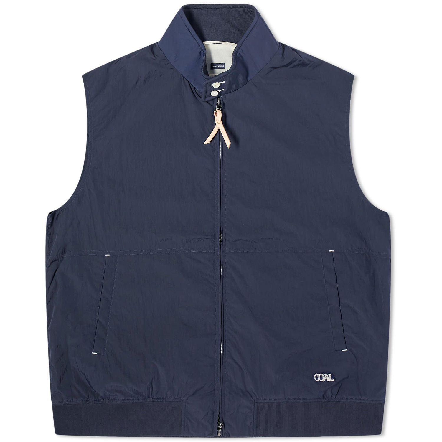 Vesta NANAMICA Zip Up Wind Vest in Modrá | SUAS412E-DN, 0