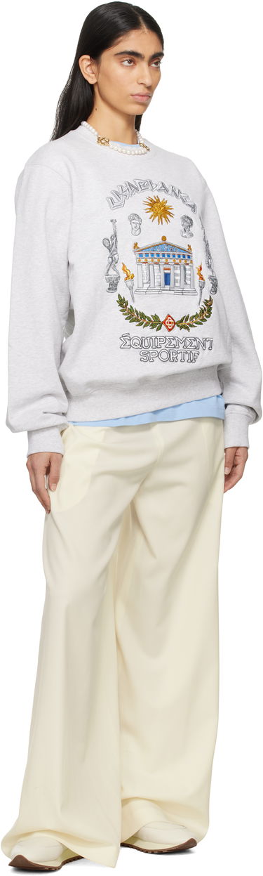 Mikina Casablanca 'Le Temple Du Sport' Print Sweatshirt Šedá | U-WPS25-JTP-293-05, 3