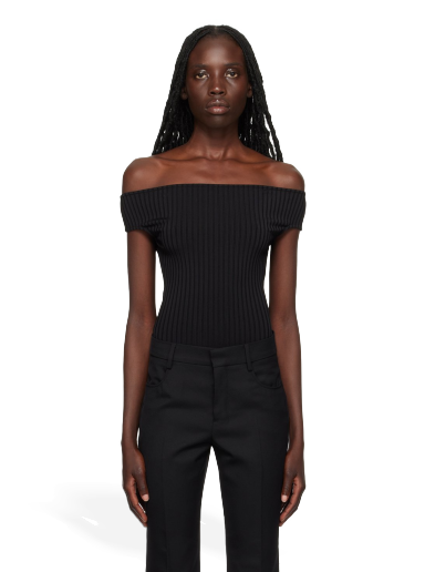 Body AMI Shoulder Bodysuit Čierna | FTP603.JE0009