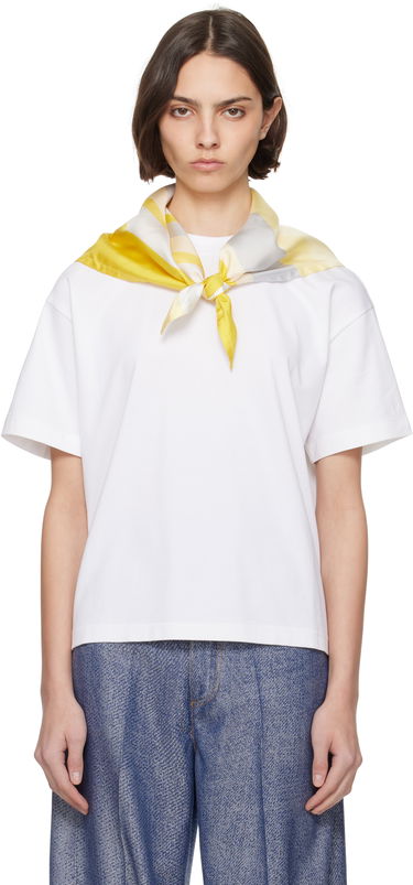 Tričko Bottega Veneta Bottega Veneta Pima Cotton T-Shirt with Scarf Žltá | 825353 V5EO1, 0
