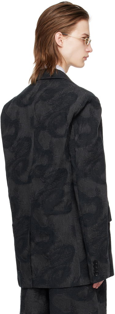 Bunda Feng Chen Wang Feng Chen Wang Dragon Denim Blazer Čierna | FUS17JK12, 2