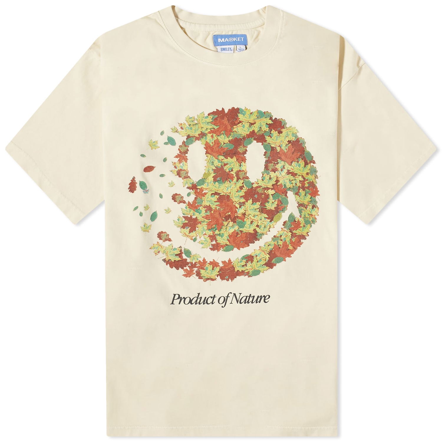 Tričko MARKET Smiley Product Of Nature T-Shirt Béžová | 399001550-NTR, 0