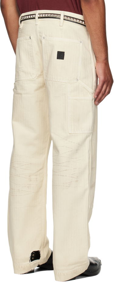 Nohavice Enfants Riches Déprimés Enfants Riches Déprimés Double Knee Paint Denim Trousers Biela | 050-409, 2