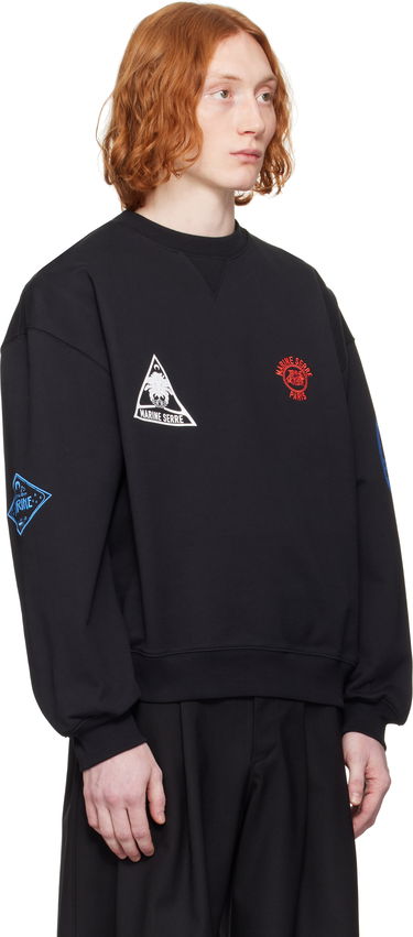 Mikina Marine Serre Marine Serre Souvenir Fleece Oversized Sweatshirt Čierna | UST022A CJER0078, 1
