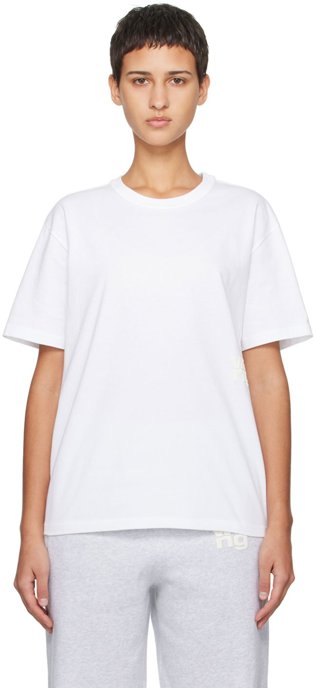 Tričko Alexander Wang Puff Logo T-Shirt Biela | 4CC3221357, 0