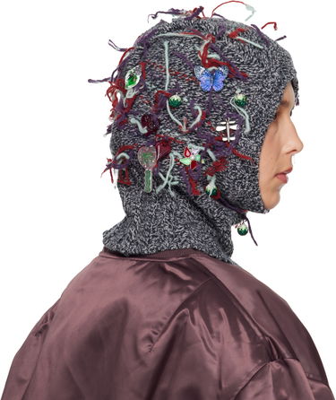 Klobúk Chopova Lowena Washed Up Knitted Embellished Balaclava Rôznofarebný | 6715, 2