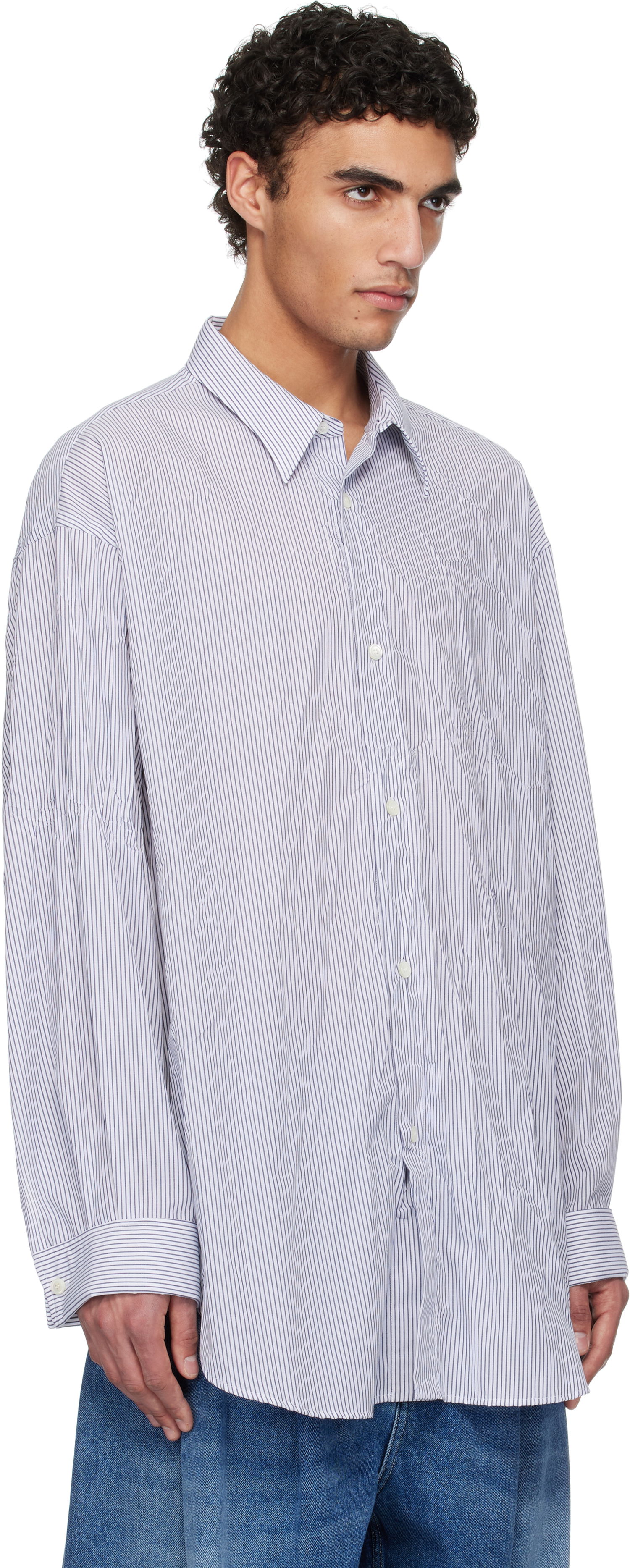 Košeľa HED MAYNER Hed Mayner Crinkled Poplin Shirt Biela | HMMA60001A-HA167, 1