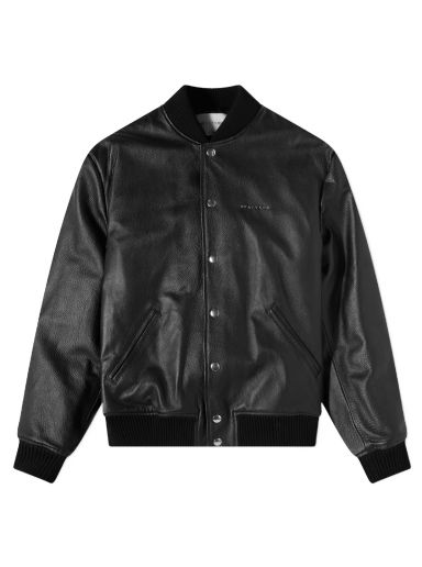 Bunda 1017 ALYX 9SM Leather Varsity Jacket Čierna | AAUOU0197LE01-BLK0001