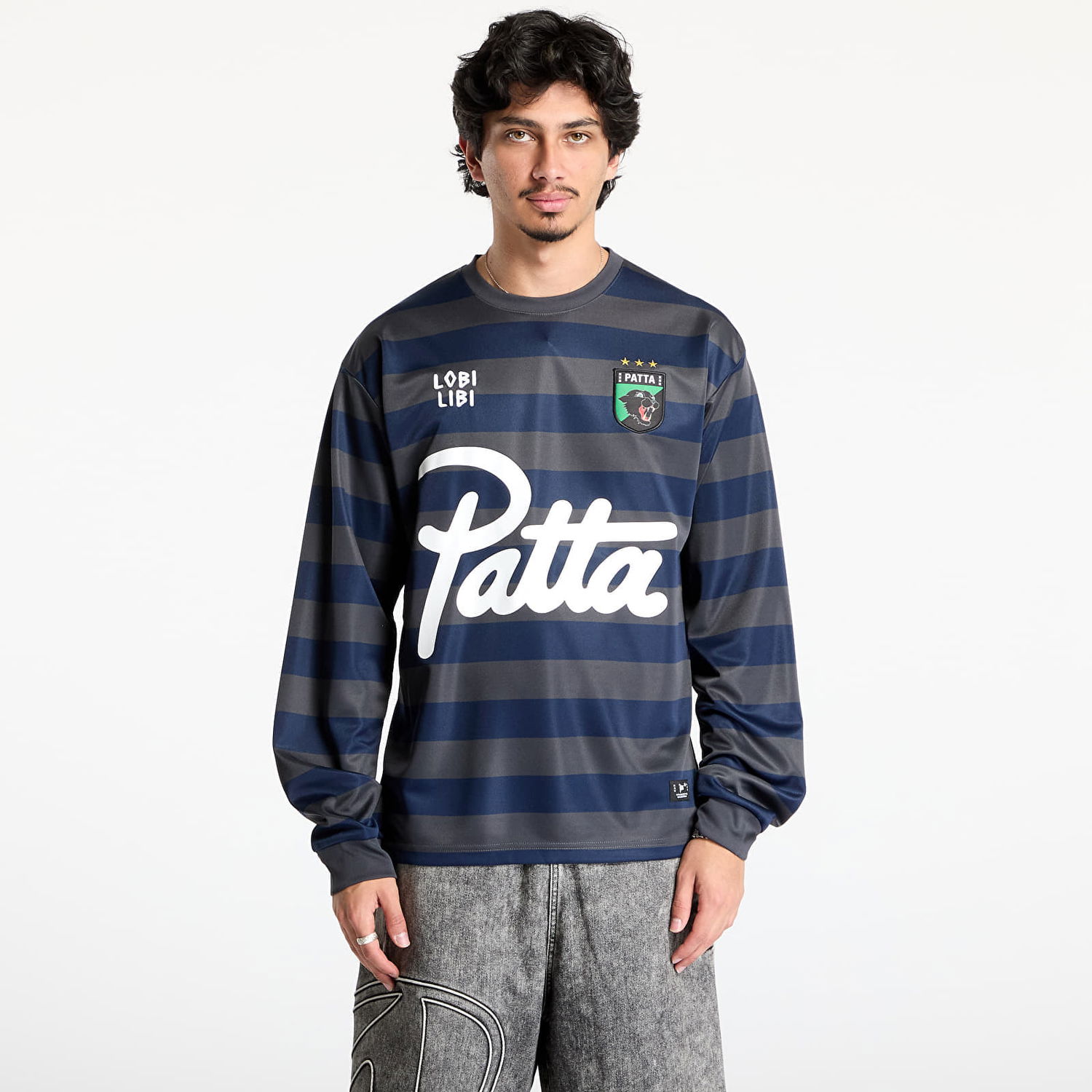 Dres Patta Patta Striped Longsleeve Football Jersey Navy | POC-SS25-1050-298-0005-180, 0