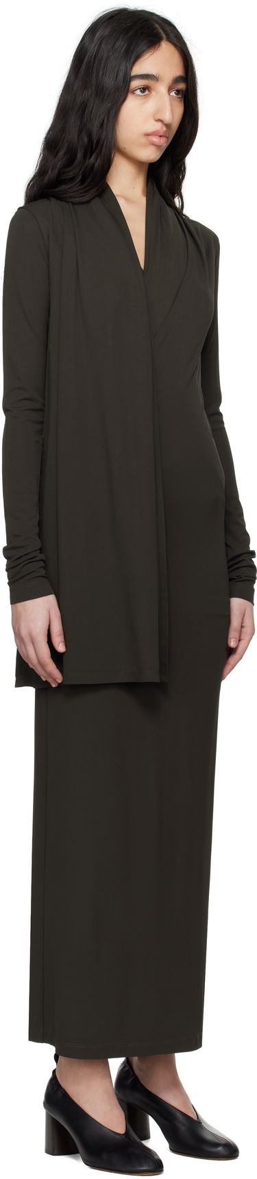 Šaty TOTEME TOTEME Overlapped Jersey Midi Dress Zelené | 252-WRD0172-FB0162, 1
