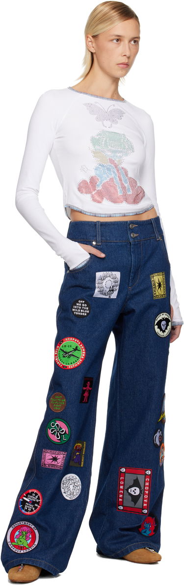 Tričko Chopova Lowena Chopova Lowena Crystal Cloud Fitted Jersey T-shirt Biela | 2400, 3