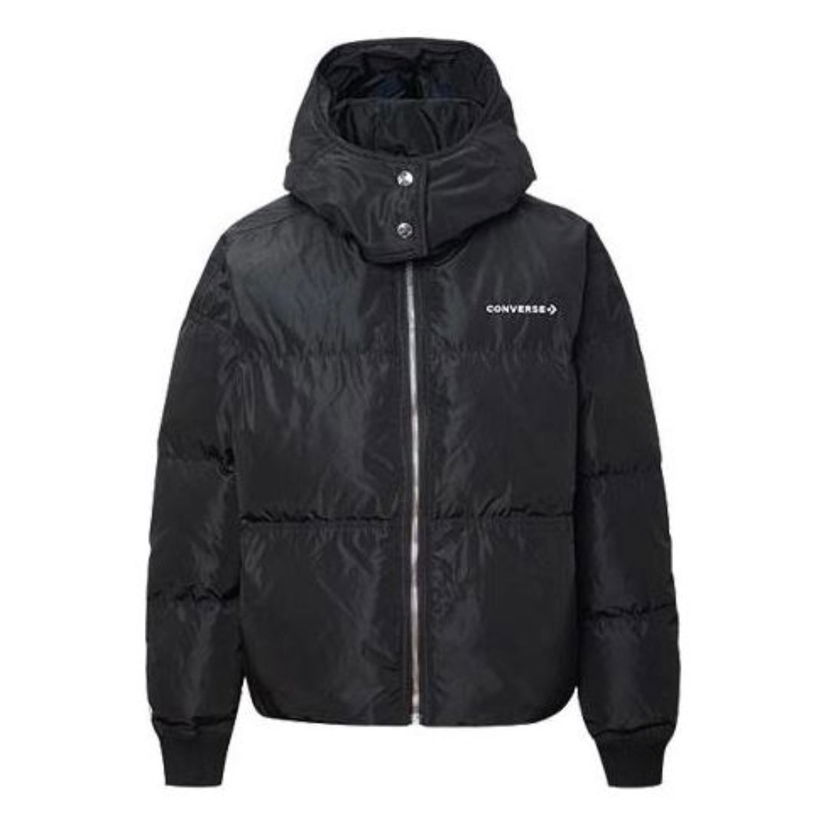 Prešívaná bunda Converse Oversized Puffer Jacket Čierna | 10019787-A01