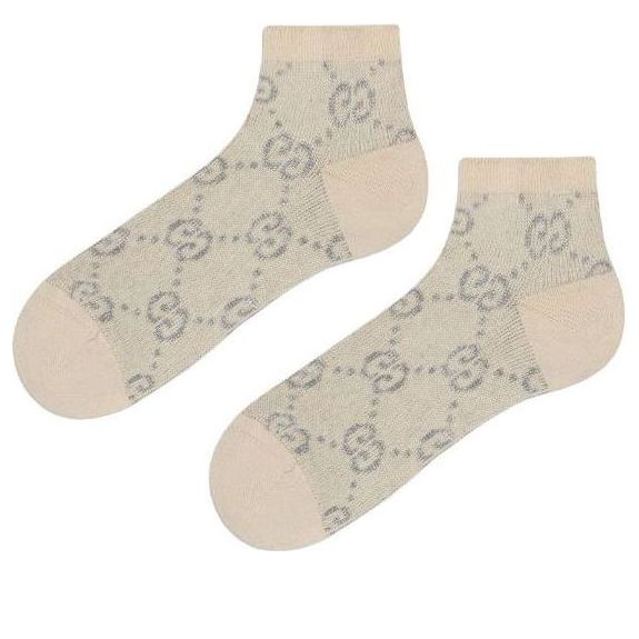 Ponožky Gucci Gucci GG Lam Ankle Socks Béžová | 631451-3GF79-9263, 0