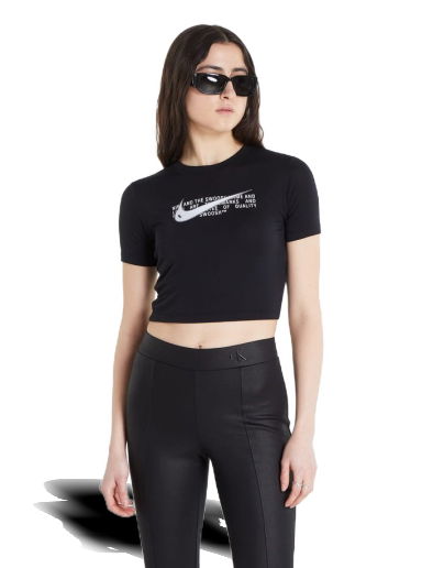 Tričko Nike Sportswear Swoosh Crop Top Čierna | DN5798-010