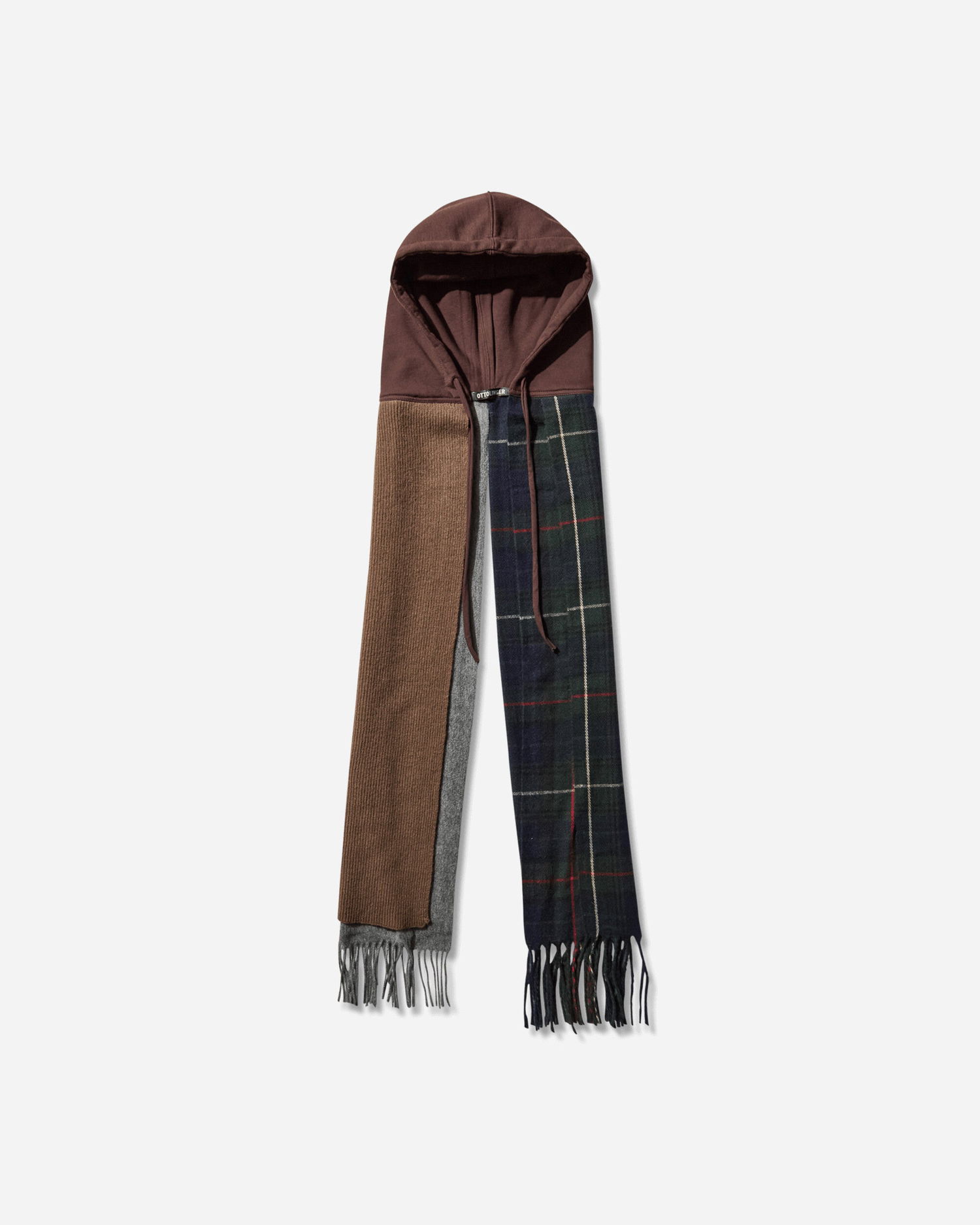 Šál Ottolinger Deconstructed Hoodie Scarf Hnedá | 12990282801 BRWGRY, 1