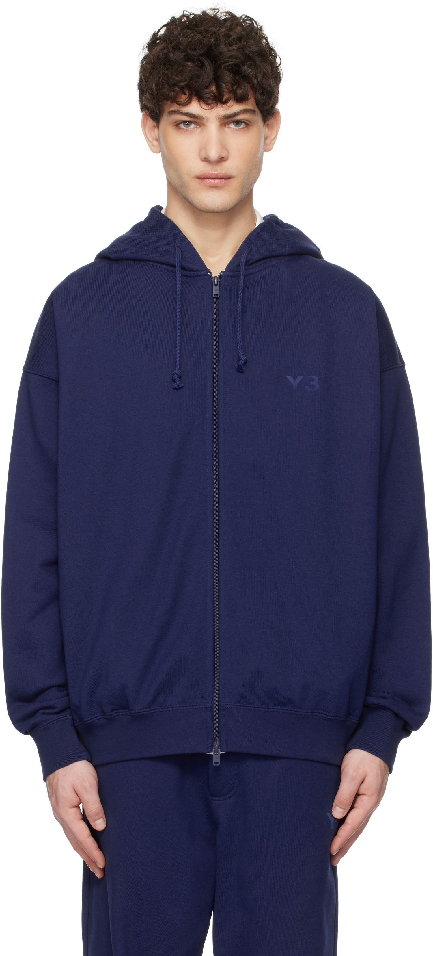 Mikina Y-3 Y-3 French Terry Zip Hoodie Navy | JM7839, 0