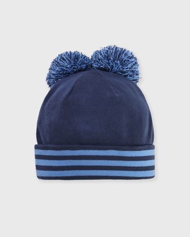 Kulicha adidas Originals AVAVAV Double Pom Pom Striped Beanie Navy | KA2408, 2