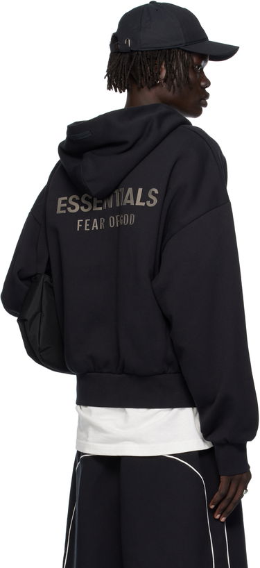 Mikina Fear of God Fear of God ESSENTIALS Classic Fit Fleece Zip-Up Hoodie Čierna | 192SP254780F, 2