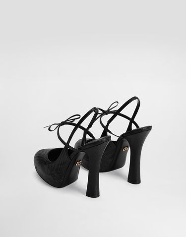 Doplnky Dolce & Gabbana Dolce & Gabbana Lizard Skin Slingback Pumps Čierna | CG0930A2D458B956, 2