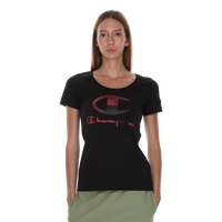 Distressed Logo Crewneck T-Shirt