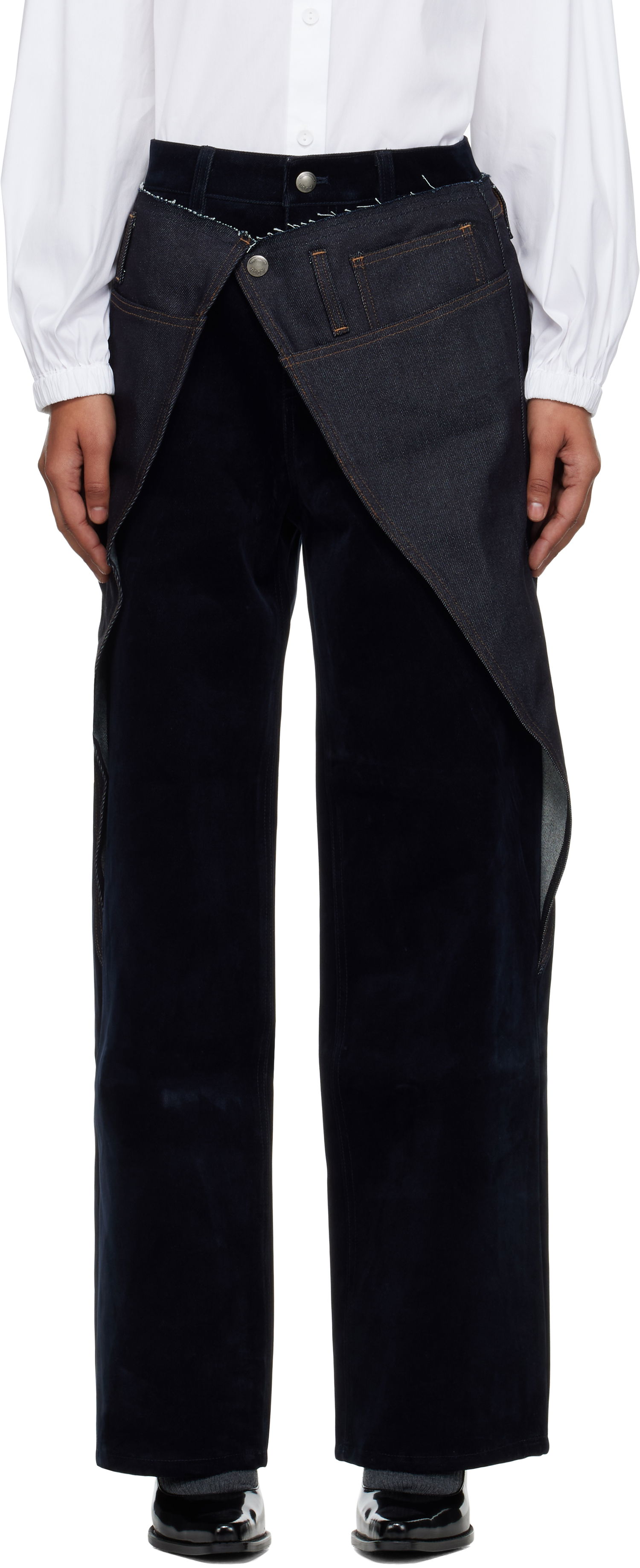Džínsy Andersson Bell Andersson Bell Zoe Wrap Jeans Navy | apa850w, 0