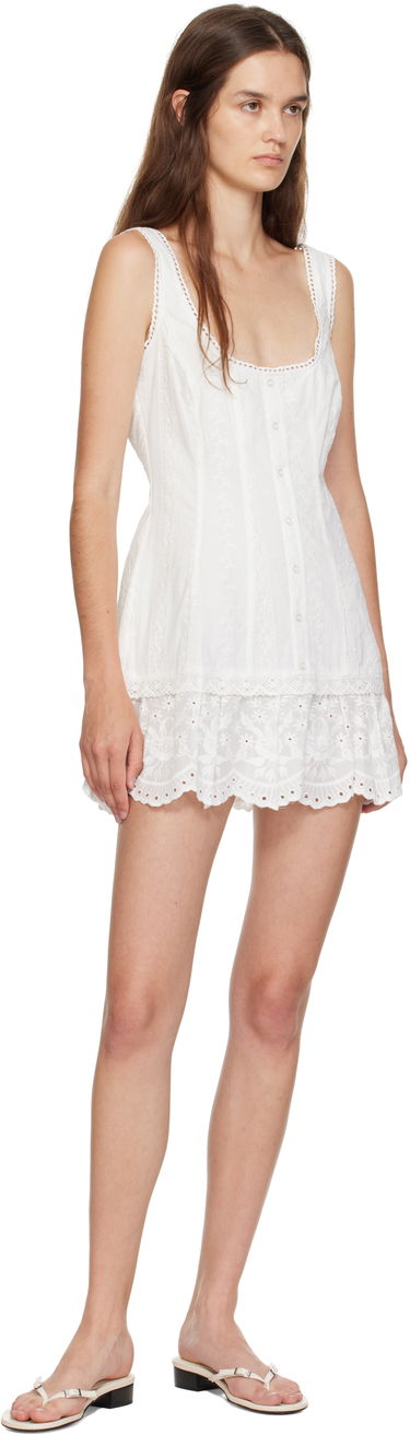 Šaty GUIZIO Guizio Aylin Eyelet Mini Dress Biela | P25405W159, 3