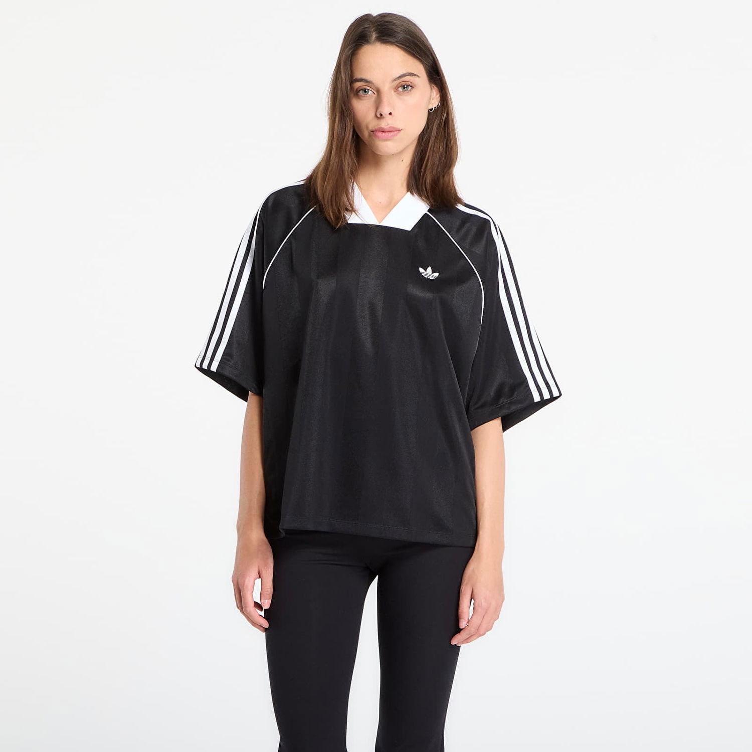 Tričko adidas Originals Three-Stripe Jacquard T-Shirt Čierna | KD2904, 0