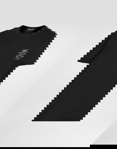 Tričko Dolce & Gabbana Dolce & Gabbana T-shirt With Heraldic Patch Čierna | G8PT1ZG7PZUB0665, 0