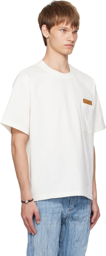 Tričko Bottega Veneta Bottega Veneta Pima Cotton Jersey T-Shirt with Pocket Biela | 838924V4N509071, 1